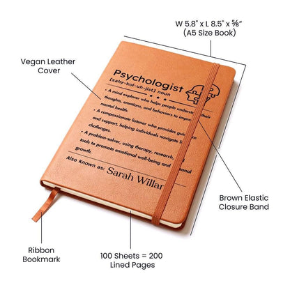 Personalized Psychologist Definition Journal – Therapist gift – view 3