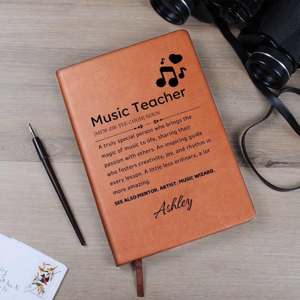 Music Teacher personalized Leather Journal – Gift for Music Teacher – view 10