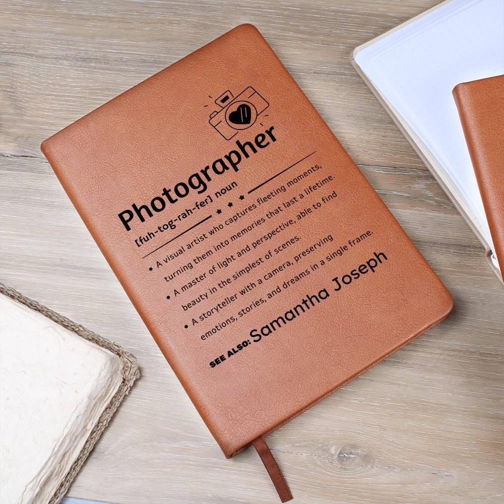 Photographer definition personalized Vegan Leather Journal – view 9