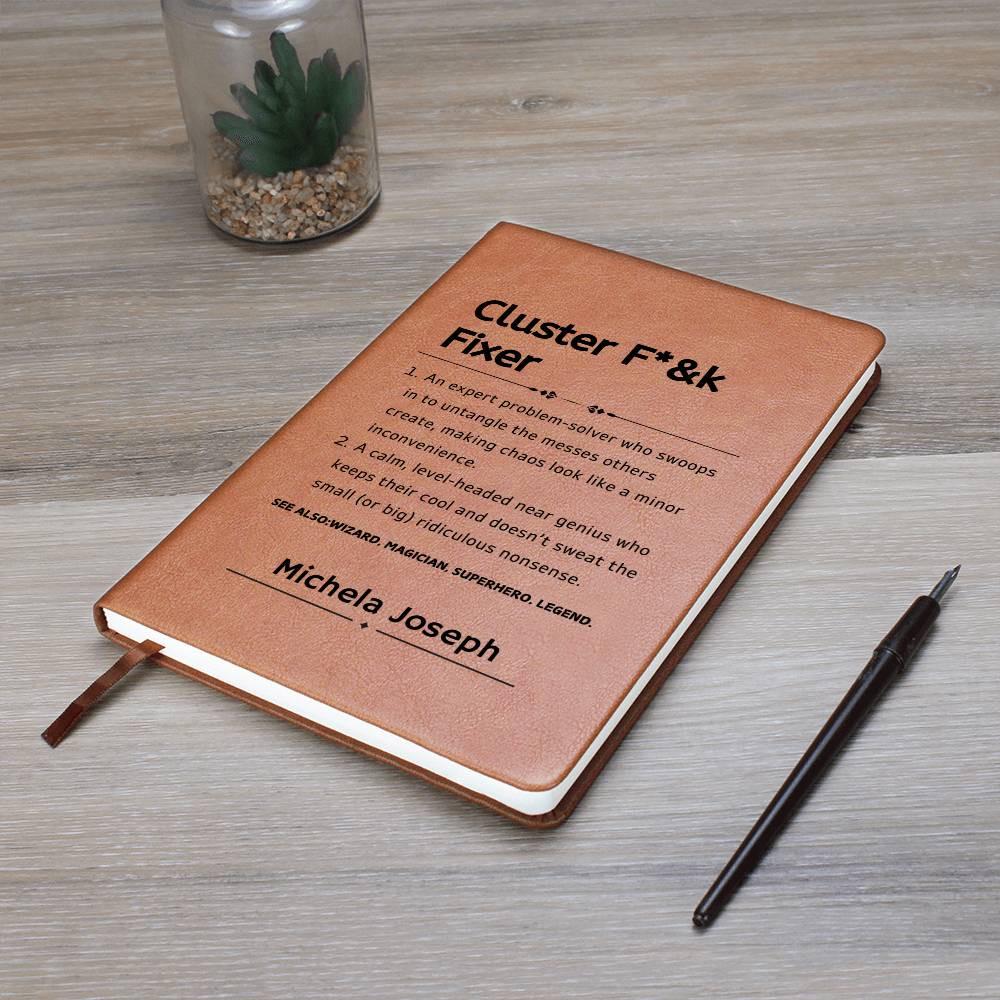Cluster Fixer Gift Personalized Leather Journal – Boss Gift – view 8