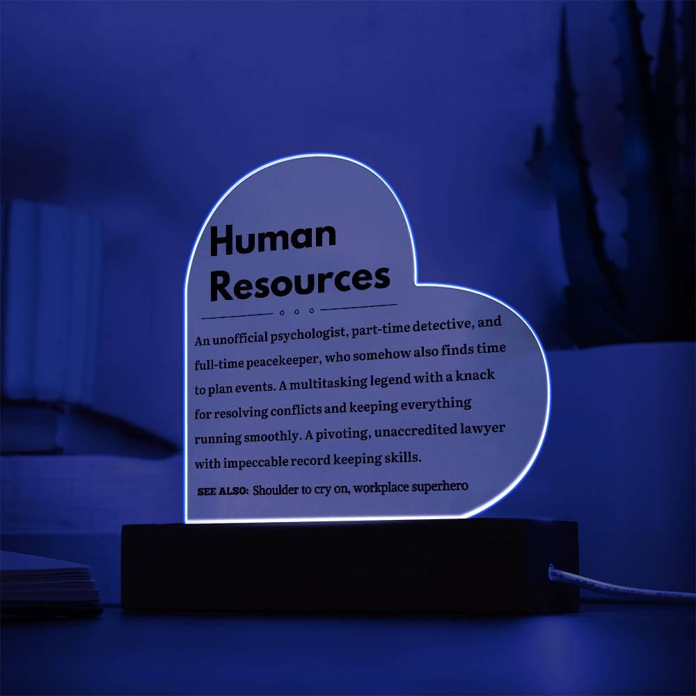 Human Resource Personalized LED Heart Plaque – Meaningful Hr Gift – view 9