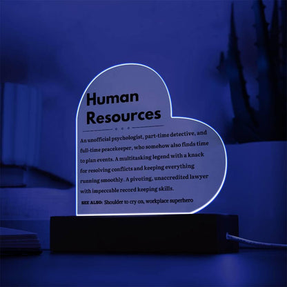 Human Resource Personalized LED Heart Plaque – Meaningful Hr Gift – view 9