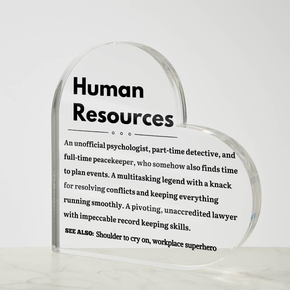Human Resource Personalized LED Heart Plaque – Meaningful Hr Gift – view 10
