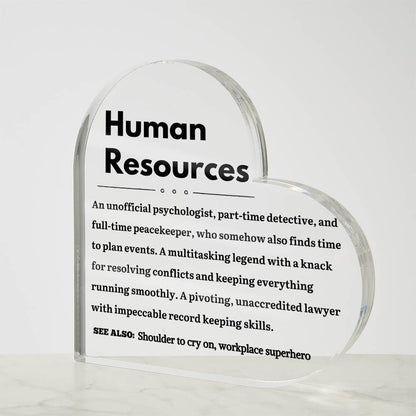 Human Resource Personalized LED Heart Plaque – Meaningful Hr Gift – view 10