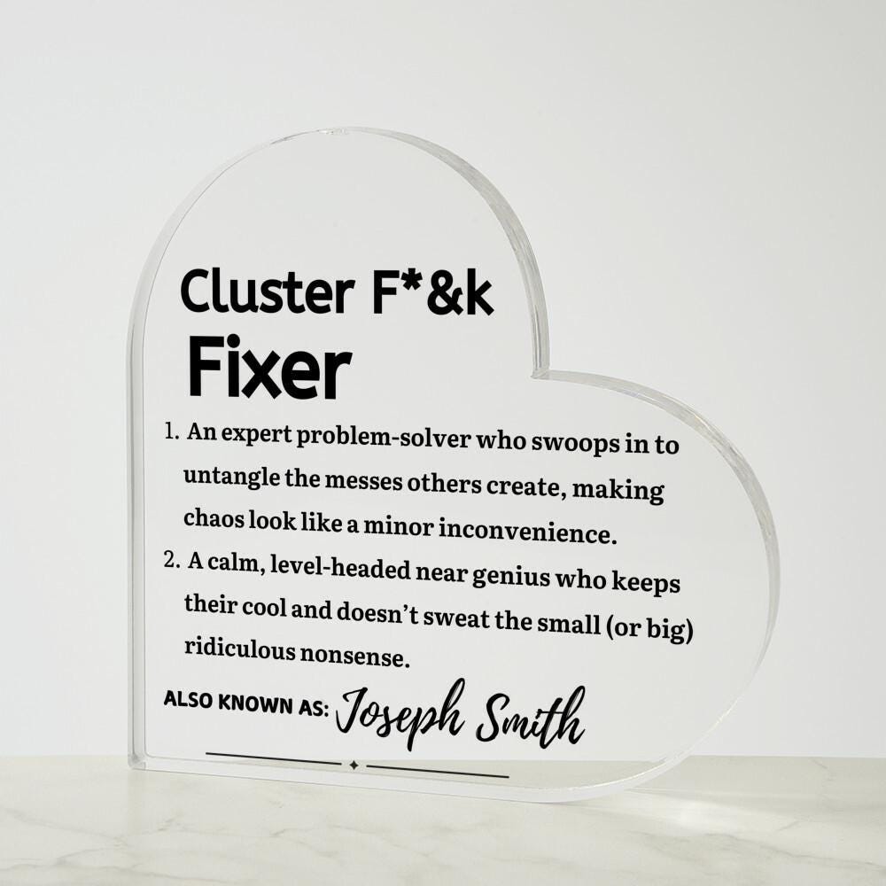 Cluster Fixer Gift Personalized LED Acrylic Plaque – Manger Gift – view 4