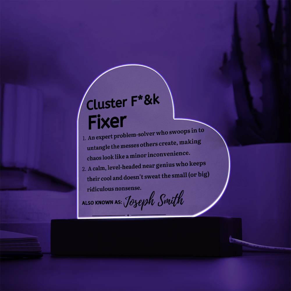 Cluster Fixer Gift Personalized LED Acrylic Plaque – Manger Gift – view 10