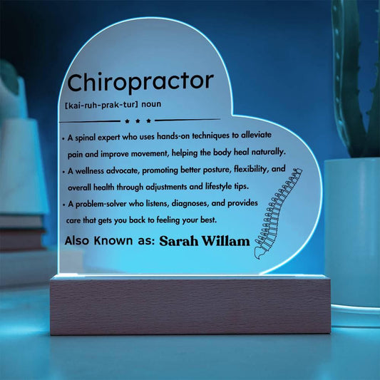 Personalized Chiropractor Definition LED Acrylic Plaque – view 2