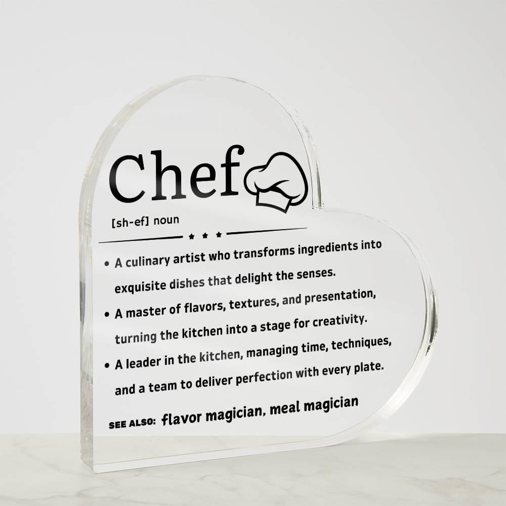Chef Definition Personalized Heart Plaque – Gift for chef – view 8