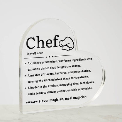 Chef Definition Personalized Heart Plaque – Gift for chef – view 8