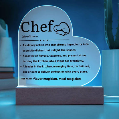 Chef Definition Personalized Heart Plaque – Gift for chef – view 2
