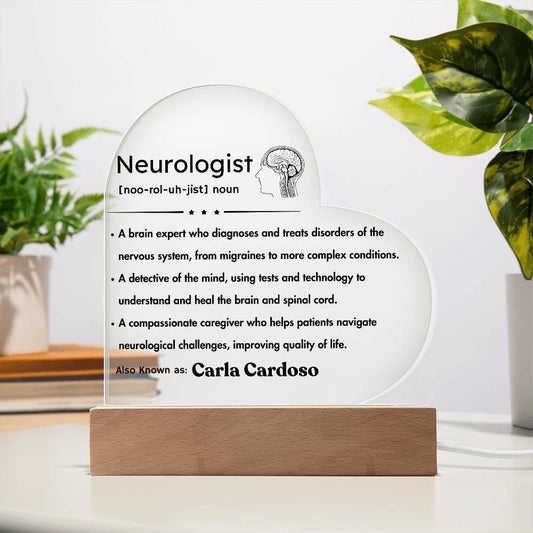 Personalized Neurologist Definition Plaque – Gift for Brain Doctor