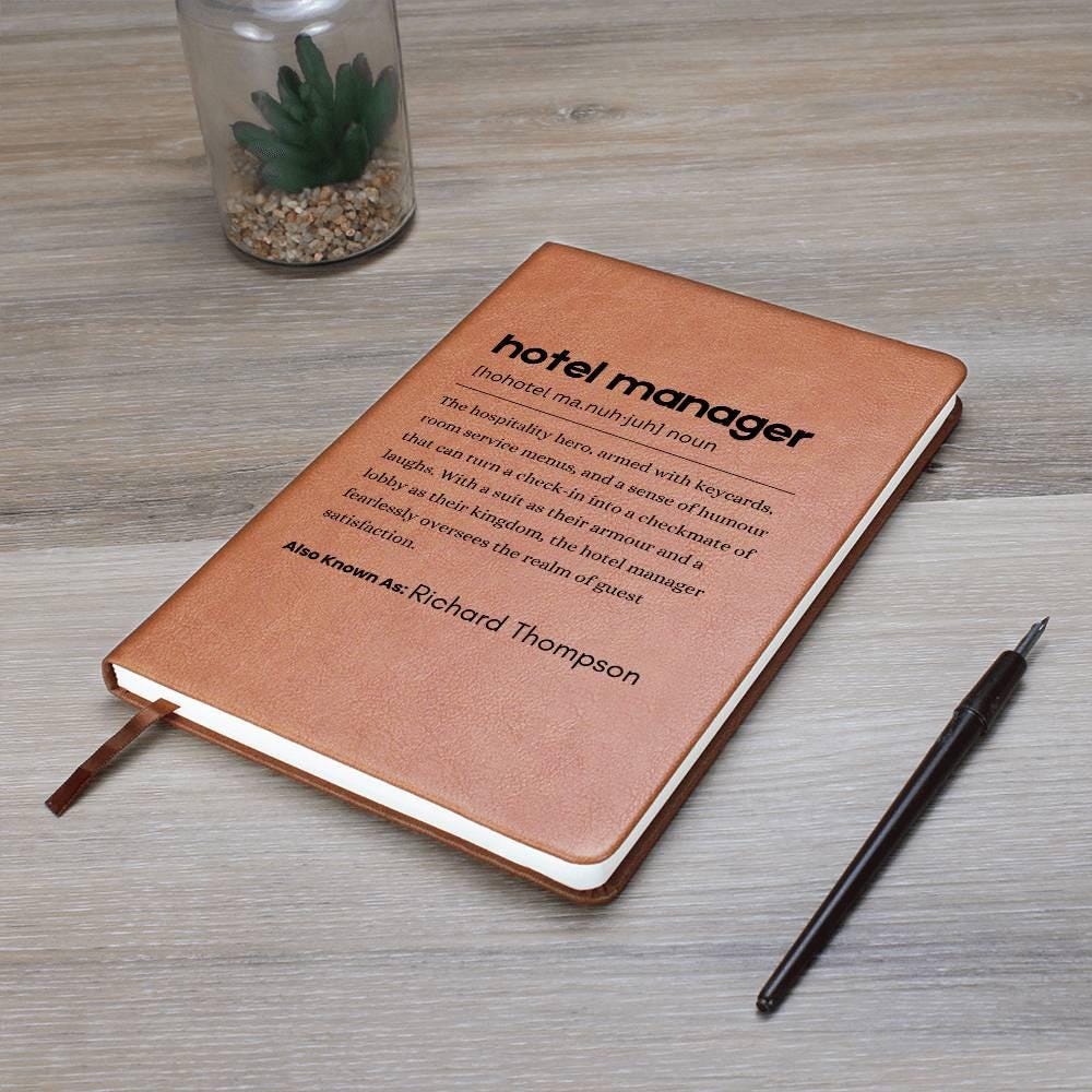 Hotel Manager Personalized Definition Journal – Gift for Hotel Manager – view 9