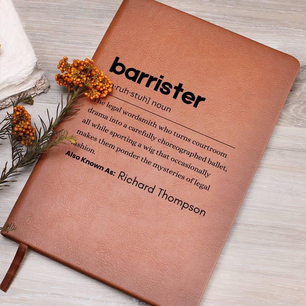 Barrister Personalized Definition Journal – Gift for Barrister – view 8