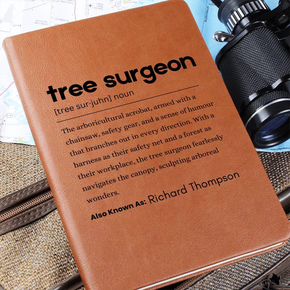 Tree Surgeon Personalized Vegan Leather Journal – Arborist gift – view 7