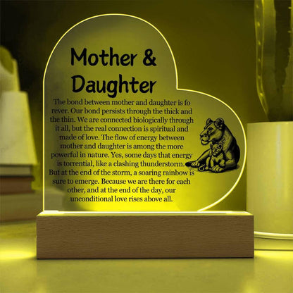 Mother & Daughter Heart Acrylic Plaque – Mother's Day Gift – view 9