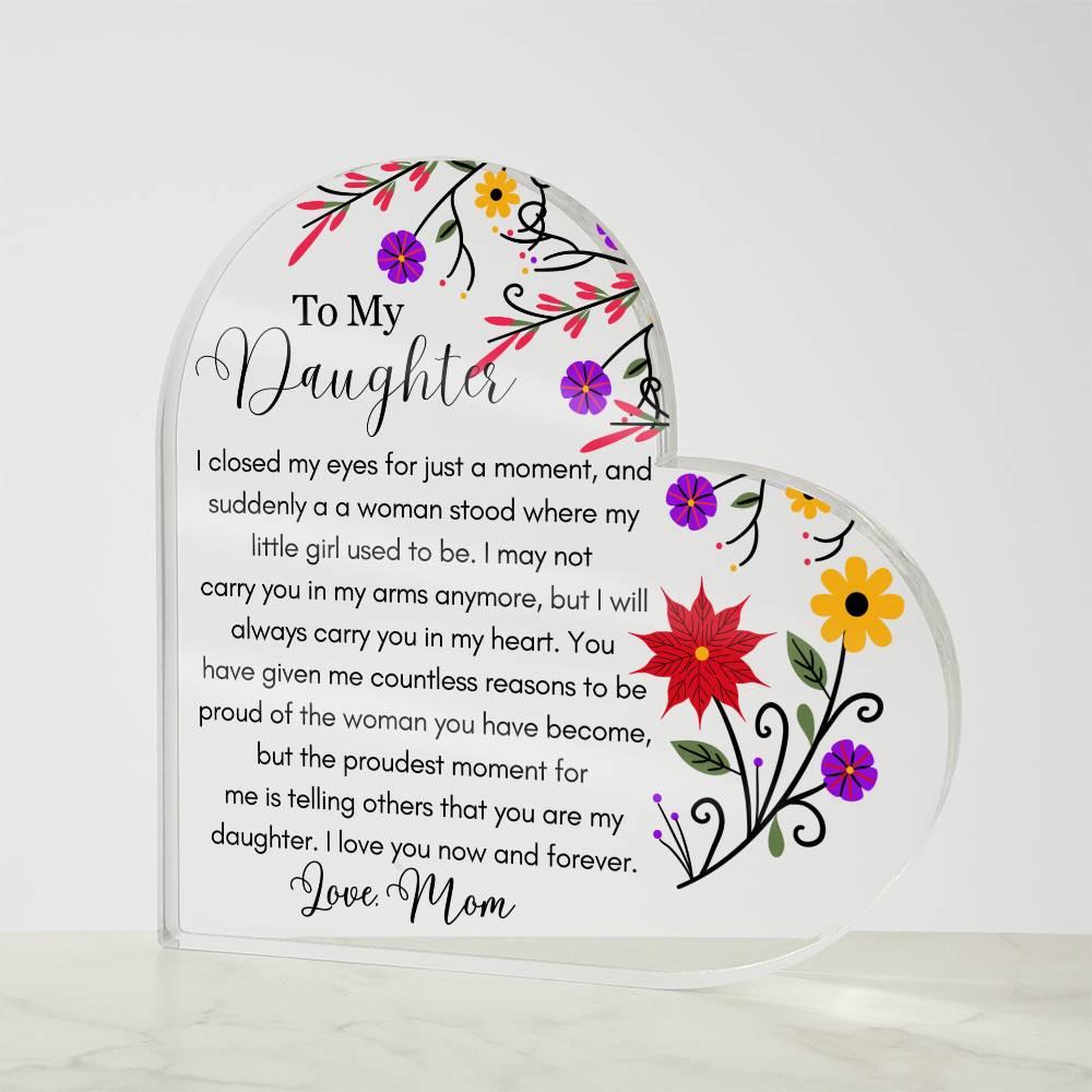To My Daughter Personalized LED Acrylic Plaque – Gift from Dad – view 10