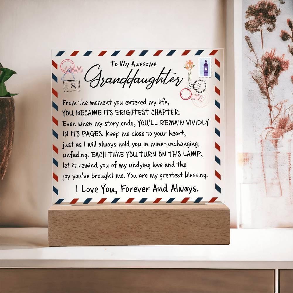 Granddaughter Gift LED Acrylic Plaque – Gifts from Grandma – view 3