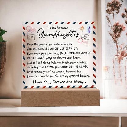 Granddaughter Gift LED Acrylic Plaque – Gifts from Grandma – view 3