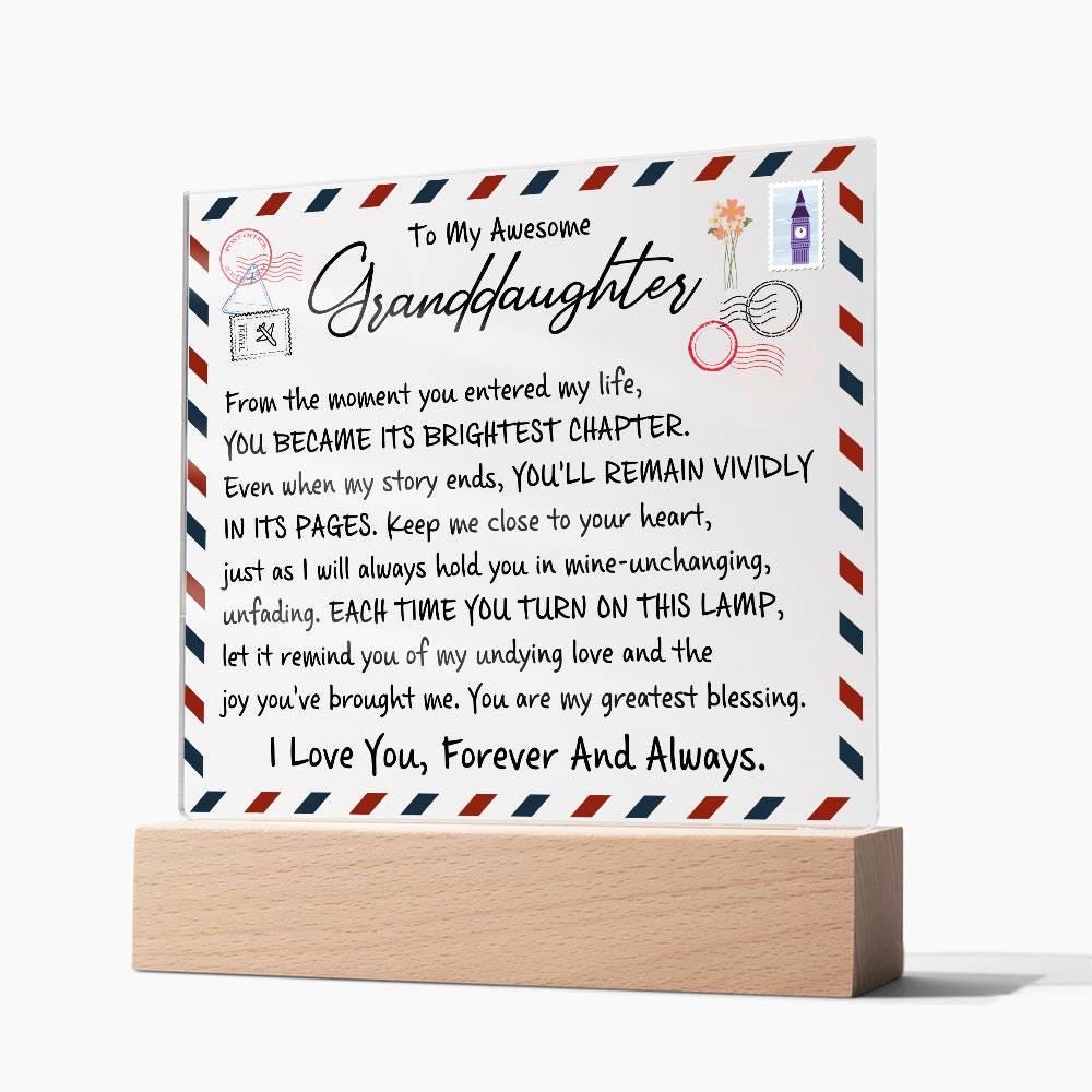 Granddaughter Gift LED Acrylic Plaque – Gifts from Grandma – view 9