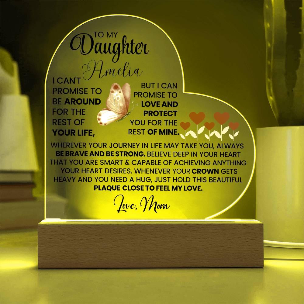 To My Daughter Butterfly Personalized Acrylic Plaque – Gift from Dad – view 8