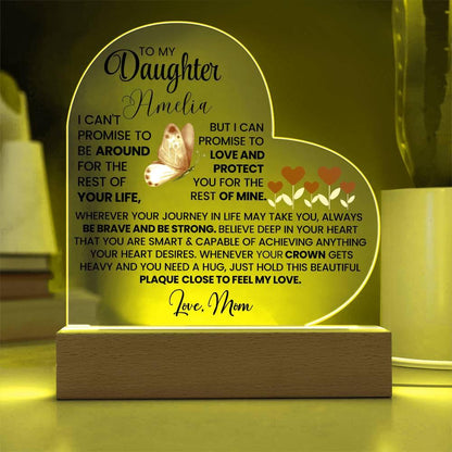 To My Daughter Butterfly Personalized Acrylic Plaque – Gift from Dad – view 8