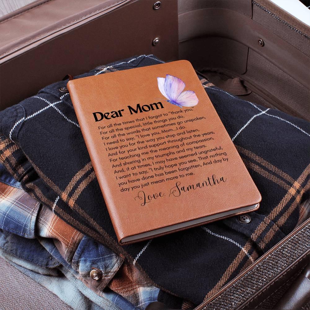 Dear Mom Personalized Leather Journal – Mother's Day Gifts – view 5