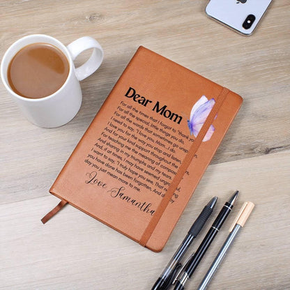 Dear Mom Personalized Leather Journal – Mother's Day Gifts – view 2
