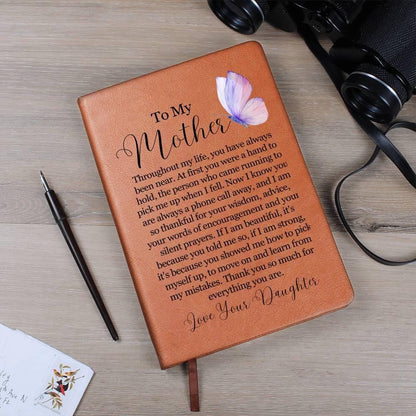 To My Mother Butterfly Personalized Leather Journal – Gift from Son – view 8