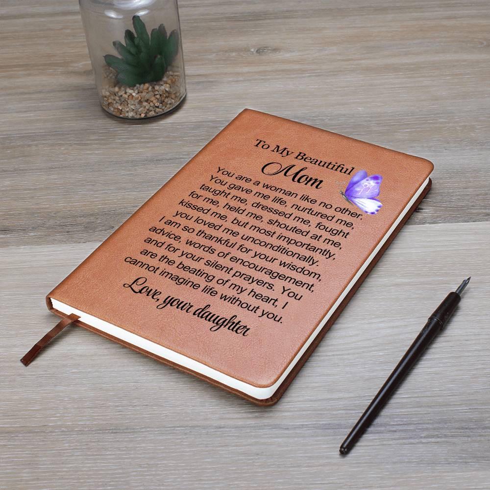 To My Mom Butterfly Personalized Leather Journal – Mother's Day Gifts – view 10