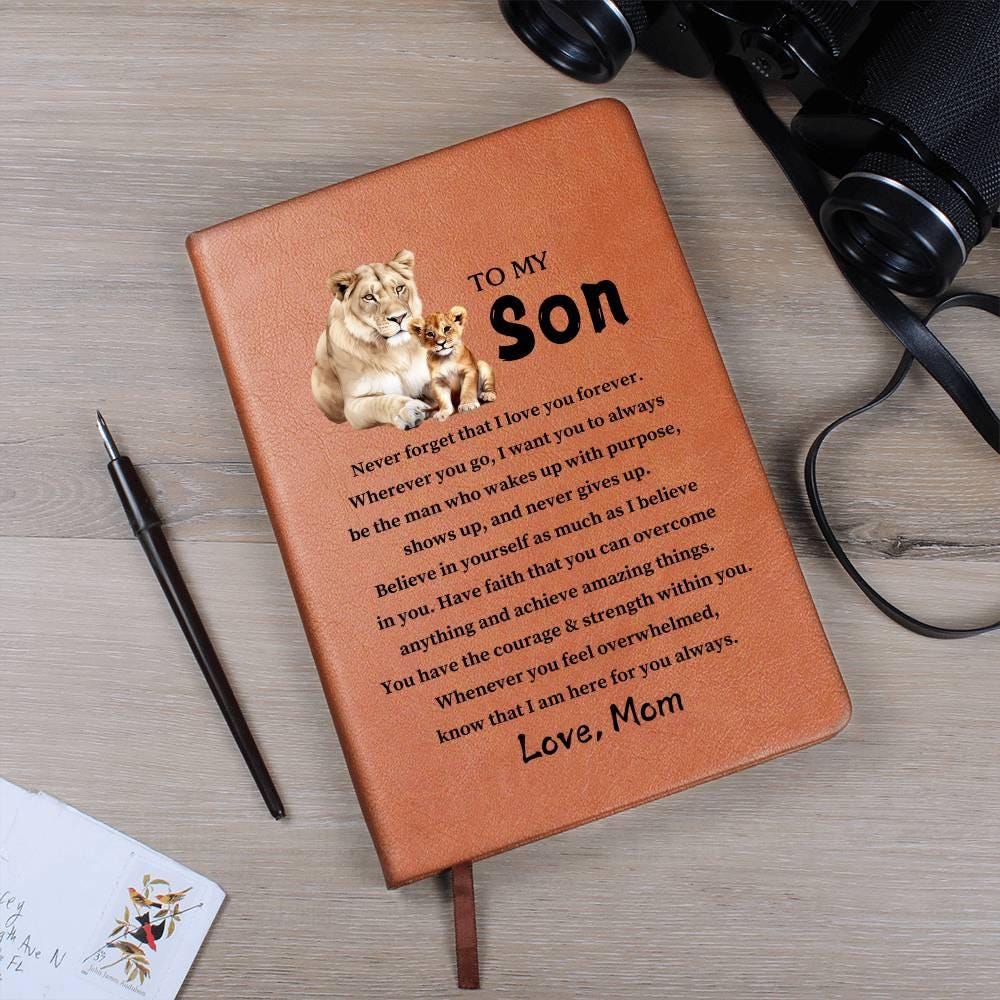 To My Son Personalized Journal Gift from Mom – Christmas Gift for Son – view 10