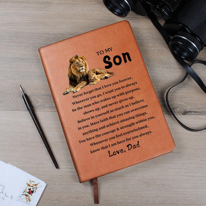 To My Son Personalized Journal Gift from Dad – Christmas Gift for Son – view 10