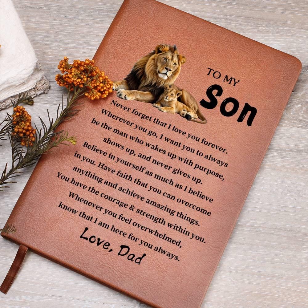 To My Son Personalized Journal Gift from Dad – Christmas Gift for Son