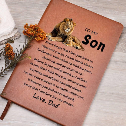 To My Son Personalized Journal Gift from Dad – Christmas Gift for Son