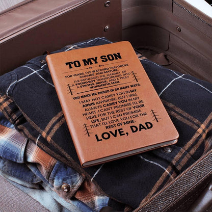 Son Personalized Leather Journal – Son Gifts from Mom – view 5