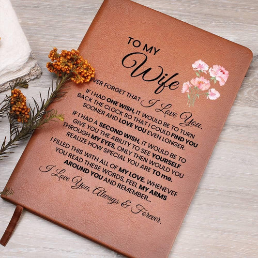 To My Wife Personalized Leather Journal – Wife Anniversary Gift