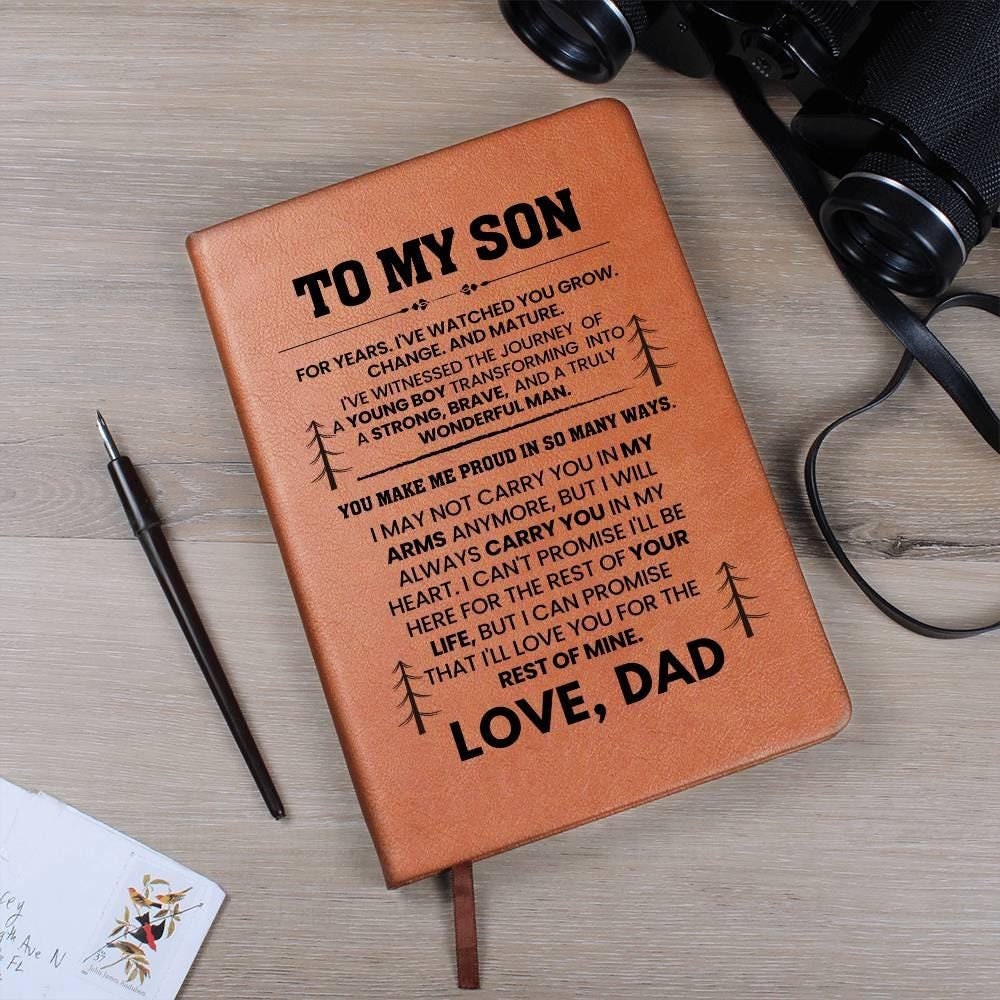 Son Personalized Leather Journal – Son Gifts from Mom