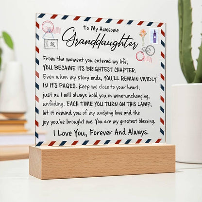 Granddaughter Gift LED Acrylic Plaque – Gifts from Grandma