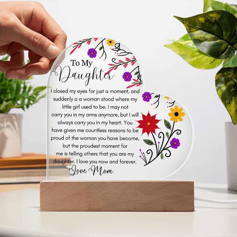 To My Daughter Personalized LED Acrylic Plaque – Gift from Dad