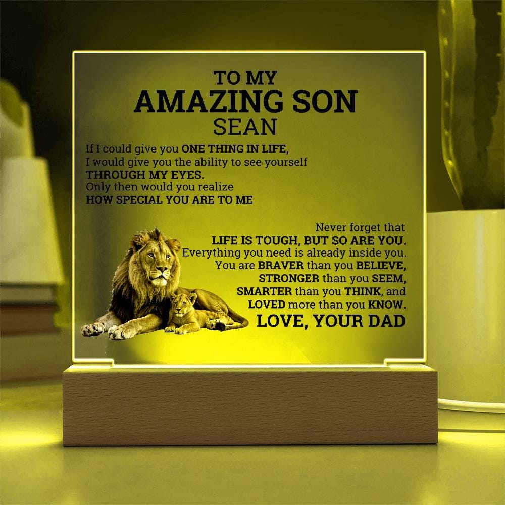To My Amazing Son Personalized Acrylic plaque – Son gift from Dad – view 4