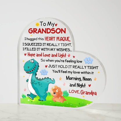 To My Grandson Personalized LED Acrylic Plaque – Gift From Grandpa – view 5