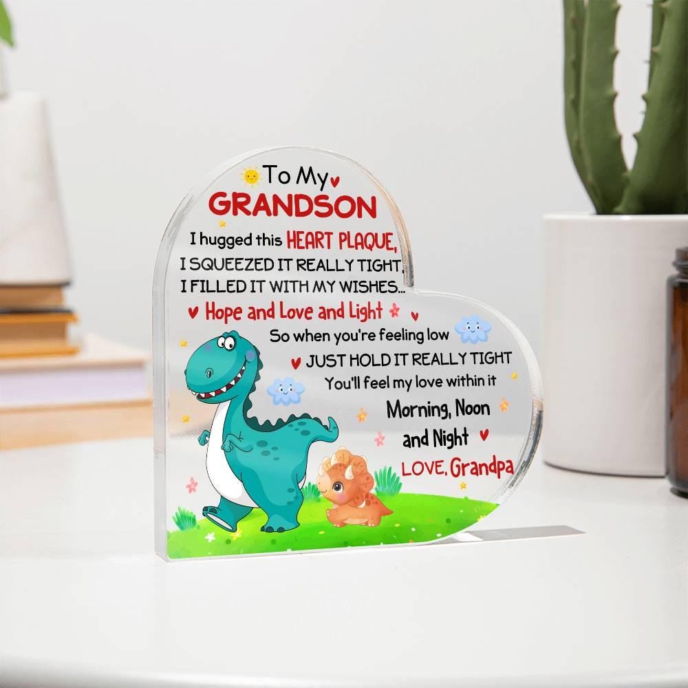 To My Grandson Personalized LED Acrylic Plaque – Gift From Grandpa – view 10