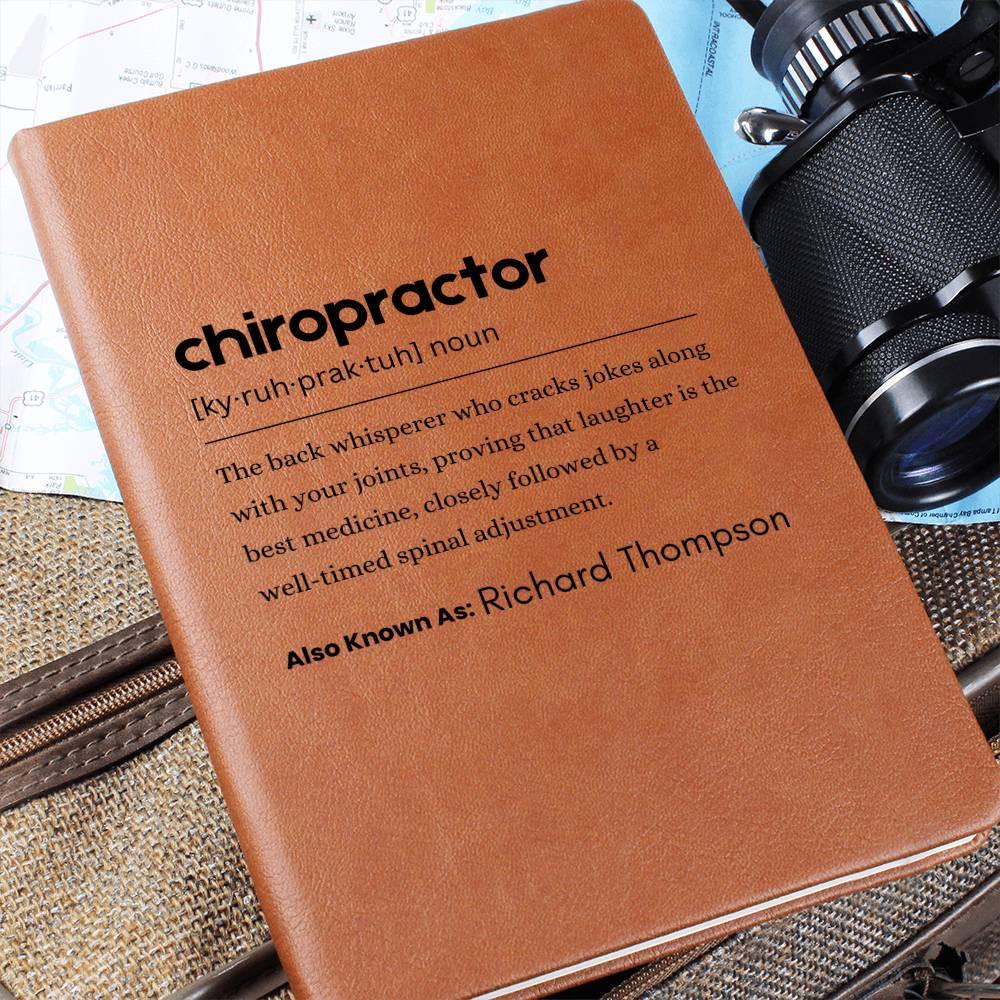 Chiropractor Definition Personalized Leather Journal – view 9