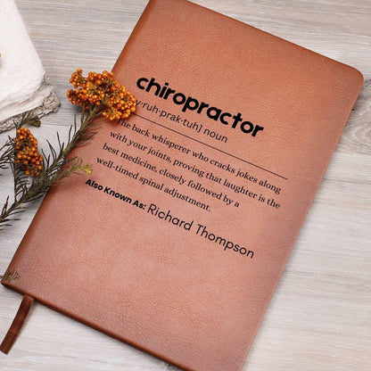 Chiropractor Definition Personalized Leather Journal – view 4