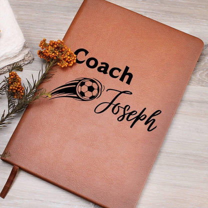 Soccer Coach Personalized Leather Journal – Gifts for football coach – view 8