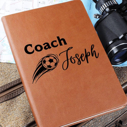 Soccer Coach Personalized Leather Journal – Gifts for football coach – view 7