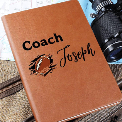 Football Coach Personalized Leather Journal – Gifts for Football coach