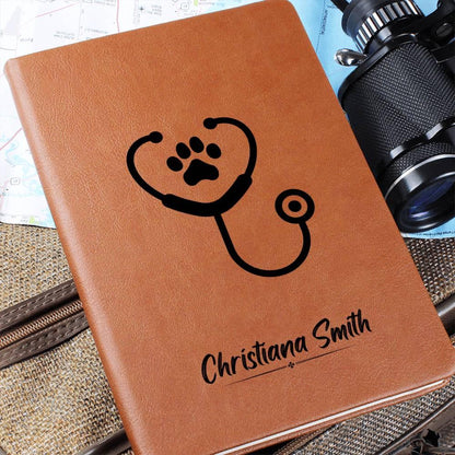 Veterinarian Personalized Leather Journal – Gift for Vet – view 8
