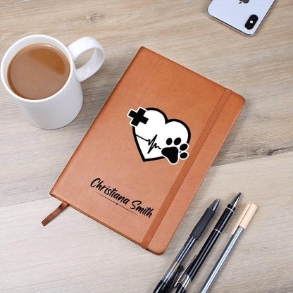 Personalized Veterinarian Leather Journal – Gift for Vet – view 5