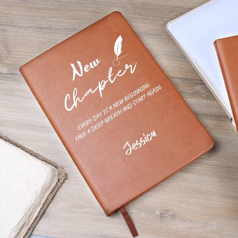 New Chapter Personalized Leather Journal – Graduation Gift – view 10