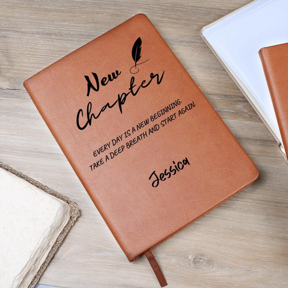 New Chapter Personalized Leather Journal – Retirement Gifts – view 10